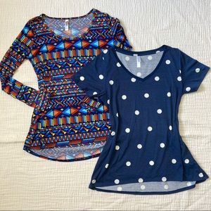 Bundle of 2 LuLaRoe Tops, size Medium
